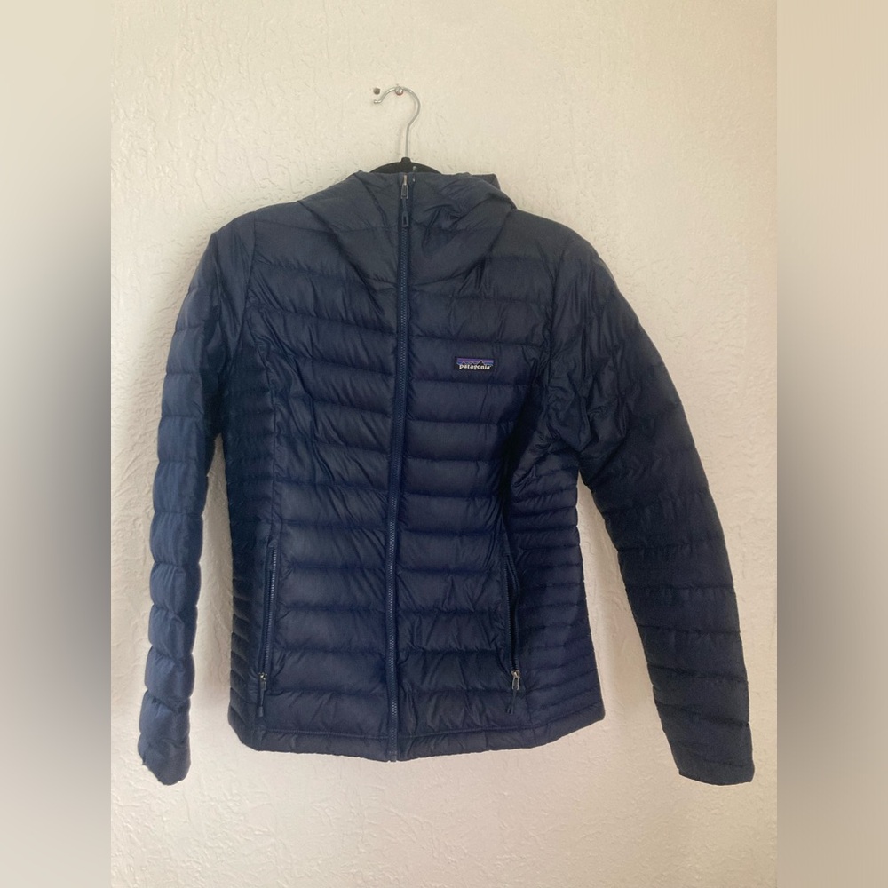 Navy blue Patagonia winter jacket